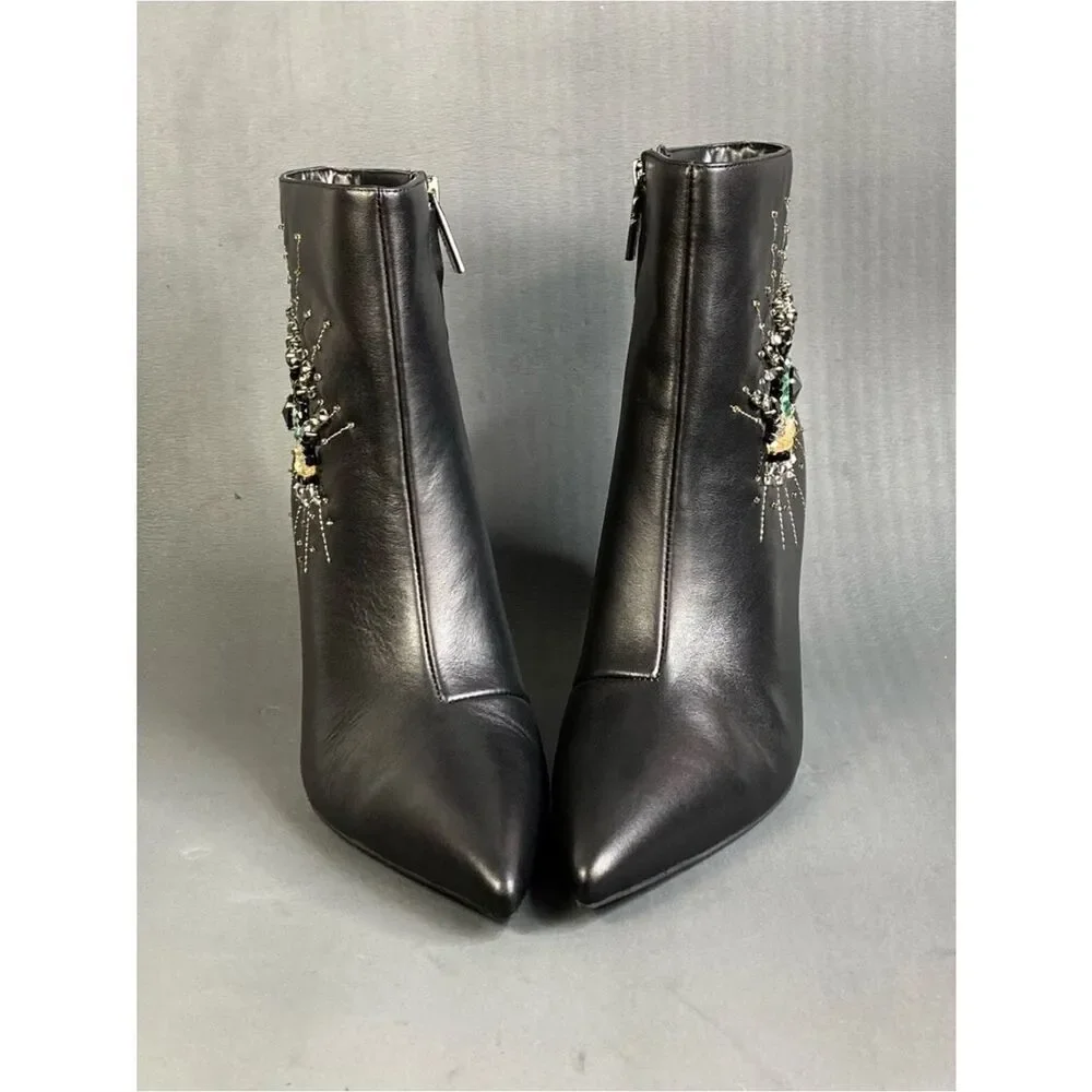 Kurt Geiger Women’s Black leather Belgravia Pointed Toe  Boots Size 10 (40.5)